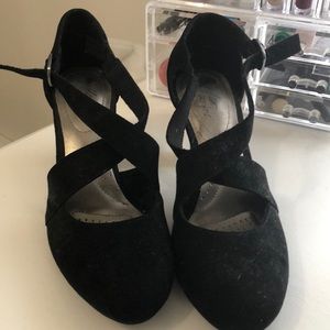 Black Strap Heels